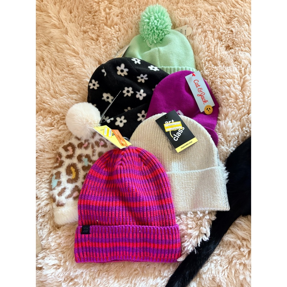 Lot of 12 Kids Winter Hats and 1 Pr Mittens - All New w/Tags